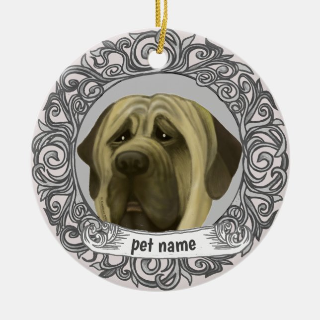 Mastiff Dog Loving Memory ornament (Front)
