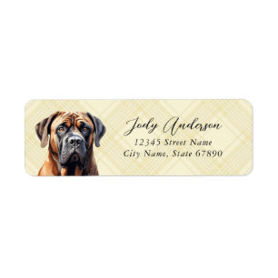 Mastiff Dog Return Address Labels