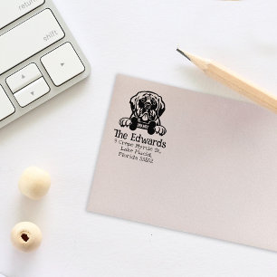 Mastiff Dog, Return Address,  Rubber Stamp