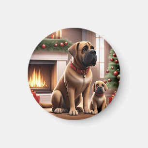 Mastiff englische Dogge Christmas  Magnet