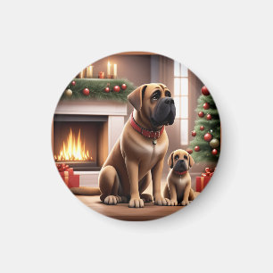 Mastiff englische Dogge Christmas Magnet