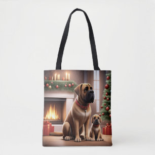 Mastiff englische Dogge Christmas Tote Bag