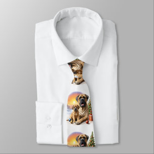 Mastiff englische Doggen Christmas  Tie