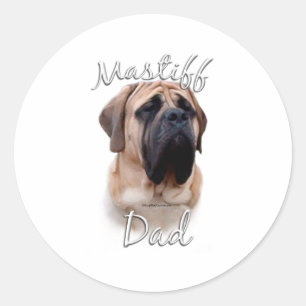 Mastiff (fawn) Dad 2 Classic Round Sticker