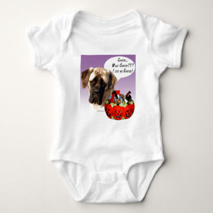 Mastiff (fawn) Halloween Candy Baby Bodysuit