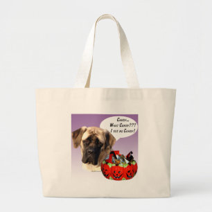 Mastiff (fawn) Halloween Candy Large Tote Bag
