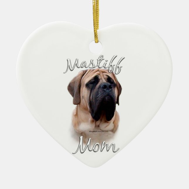 Mastiff (fawn) Mum 2 Ceramic Ornament (Front)