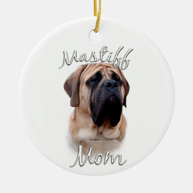Mastiff (fawn) Mum 2 Ceramic Ornament (Front)