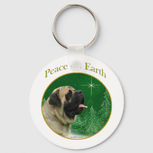 Mastiff (fawn) Peace Key Ring