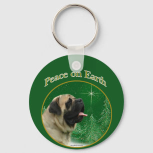 Mastiff (fawn) Peace Key Ring