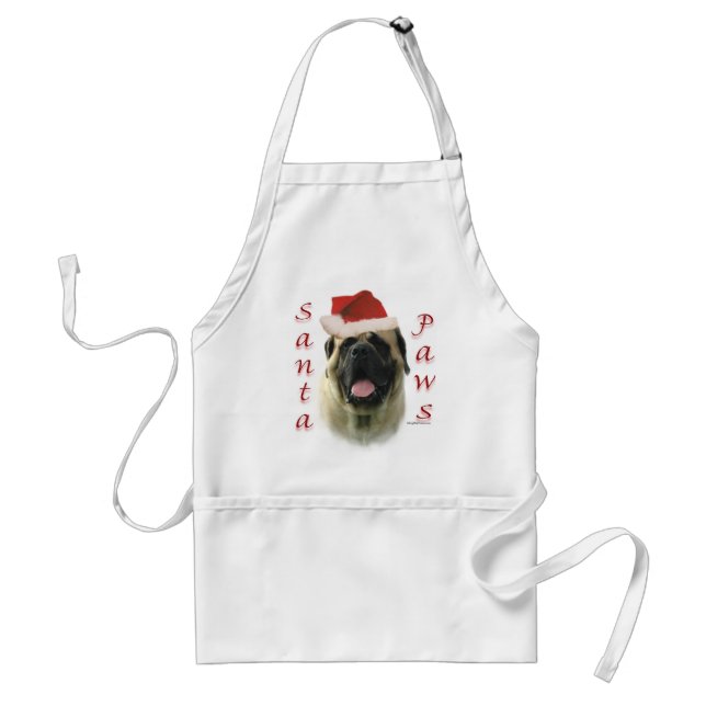 Mastiff (fawn) Santa Paws Standard Apron (Front)
