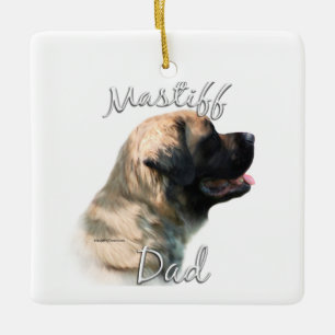 Mastiff (fluffy) Dad 2 Ceramic Ornament