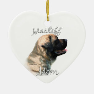 Mastiff (fluffy) Mom 2 Ceramic Ornament