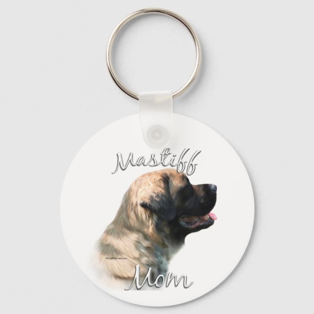 Mastiff (fluffy) Mum 2 Key Ring (Front)
