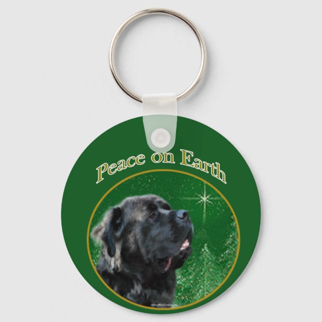 Mastiff (fluffy) Peace Key Ring (Front)