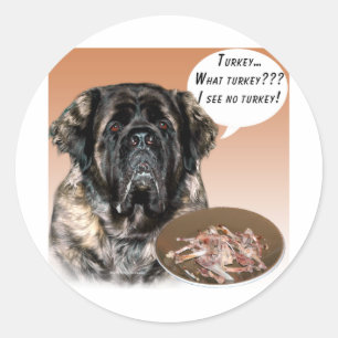Mastiff (fluffy) Turkey Classic Round Sticker