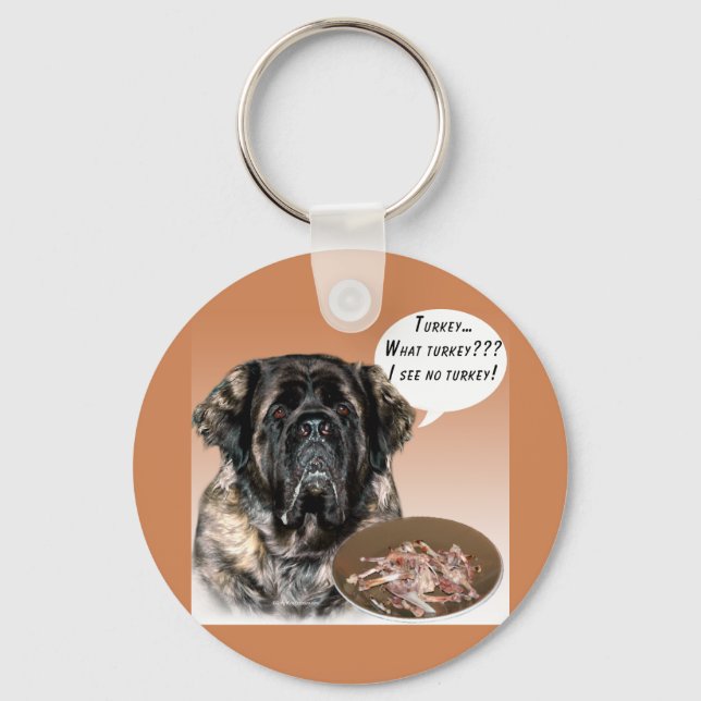 Mastiff (fluffy) Turkey Key Ring (Front)