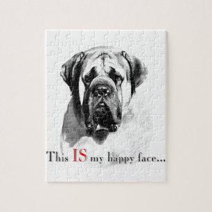 Mastiff Happy Face Jigsaw Puzzle