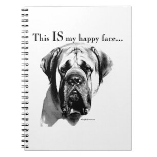Mastiff Happy Face Notebook