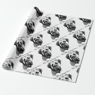 Mastiff Happy Face Wrapping Paper