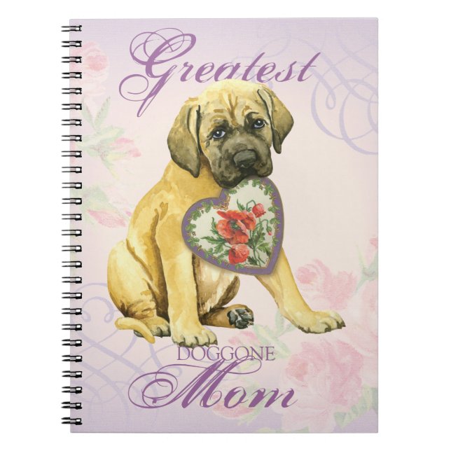 Mastiff Hearts Mum Notebook (Front)