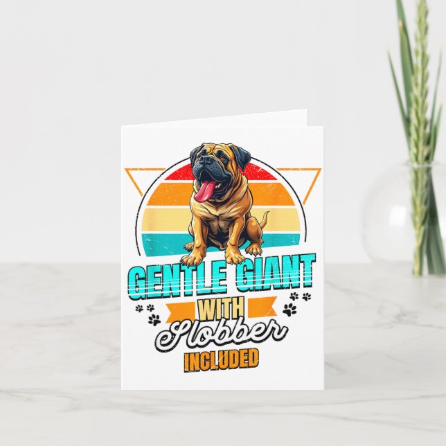 Mastiff Lover Funny Mastiff Dog Retro  Card (Front)