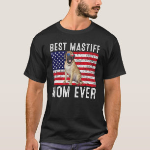 Mastiff Mum Usa American Flag Mastiff Dog Owner T-Shirt