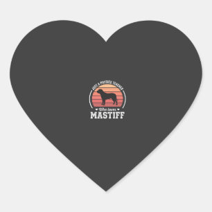 Mastiff Physics Teacher Dog Lover Heart Sticker