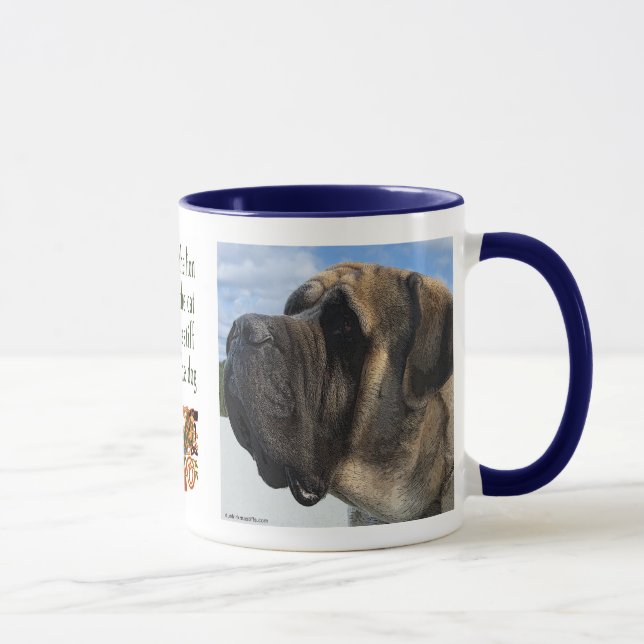 Mastiff Profile with Quote Mug (Right)