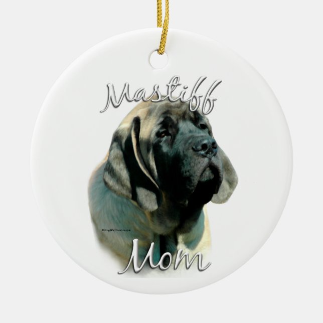 Mastiff (pup) Mum 2 Ceramic Ornament (Front)