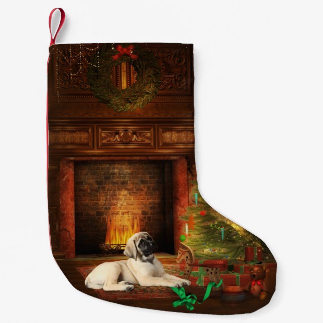 Mastiff Puppy Christmas Stocking (Front)
