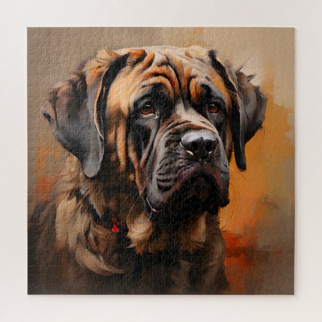 Mastiff Realism Art Portrait Jigsaw Puzzle (Vertical)