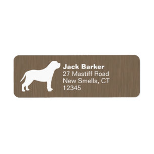 Mastiff Silhouette Return Address Label