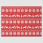 Mastiff Silhouettes Christmas Pattern Red Tissue Paper<br><div class="desc">Festive Red and White Christmas Sweater Style Pattern with Mastiff Silhouettes</div>