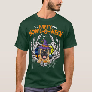 Mastiff Skeleton Heart Happy HowlOWeen Costume  T-Shirt