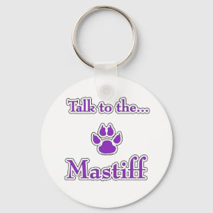 Mastiff Talk purple Keychain