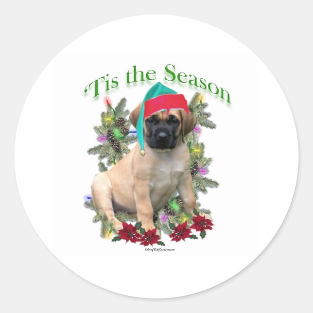 Mastiff ‘Tis Classic Round Sticker (Front)