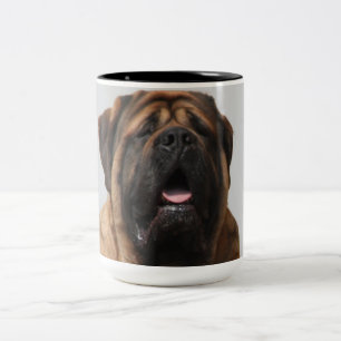 Mastiff Vacation English Mastiff Two-Tone Coffee Mug