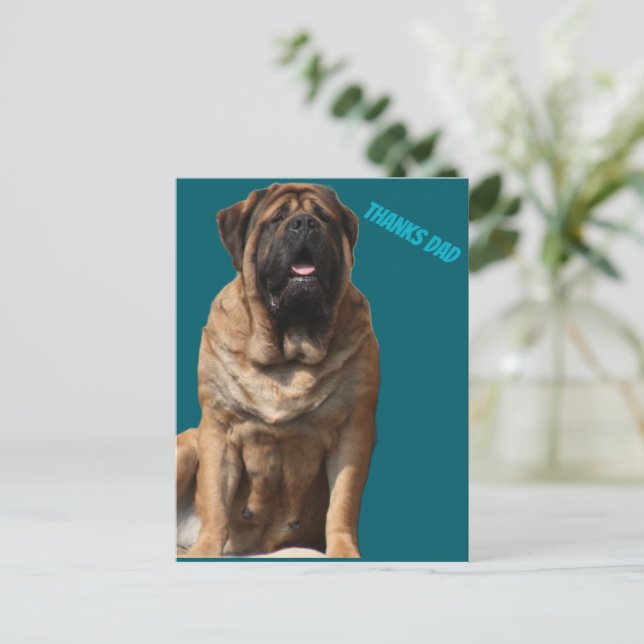 Mastiff Vatertag Best Friends  Postcard (Standing Front)