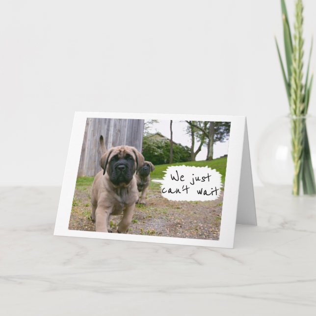 MASTIFF'S JUST CAN'T WAIT TO SAY *HAPPY BIRTHDAY* CARD (Front)