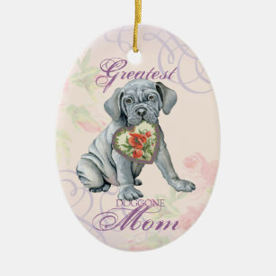 Mastino Heart Mum Ceramic Ornament