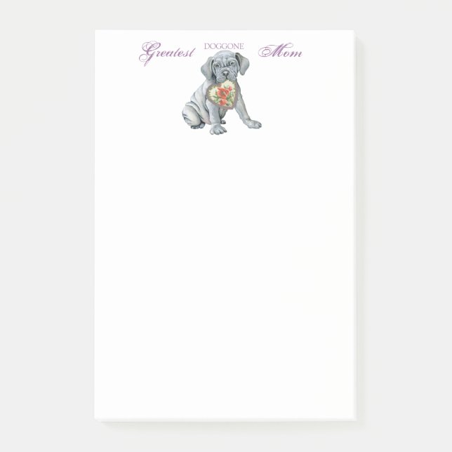 Mastino Heart Mum Post-it Notes (Front)