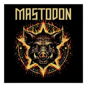 Mastodon Boar Fire Poster