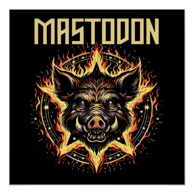 Mastodon Boar Fire Poster (Front)