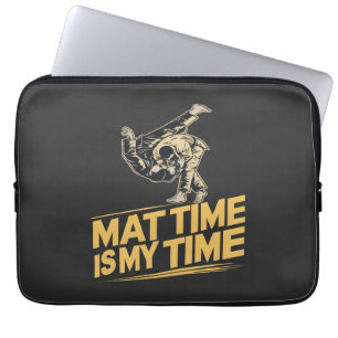Mat Time is My Time Jiu Jitsu Mat Mastery BJJ Laptop Sleeve