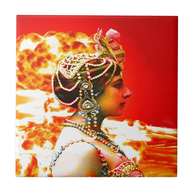 Mata Hari Ceramic Tile (Front)
