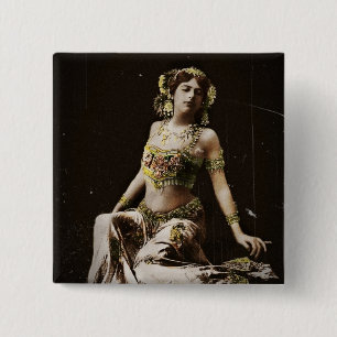Mata Hari in Harem Costume 15 Cm Square Badge