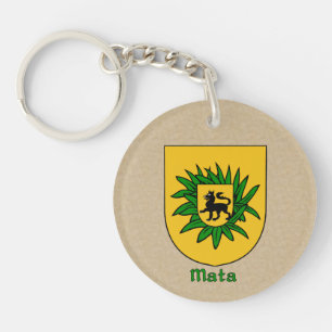Mata Historical Shield and Spanish Flag Key Ring
