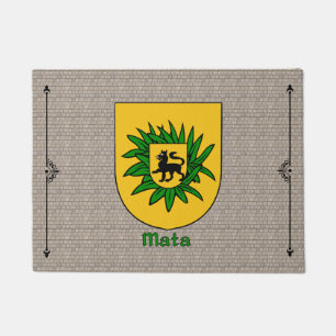Mata Historical Shield on Cobblestone Doormat