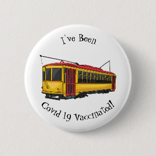 Mata trolley cartoon illustration 6 cm round badge